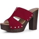 thumbnail image 2 of Sandalias de Plataforma Slip on con Tacones altos para mujer Perphy Borgoña 37, 2 of 2