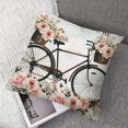 thumbnail image 7 of Throw Pillow Cover Pink Abstract Bicycle Roses Antique Back Basket Beautiful Bike  Pillowcase Home Decorative Square Pillow Case Cushion Cover, 7 of 7
