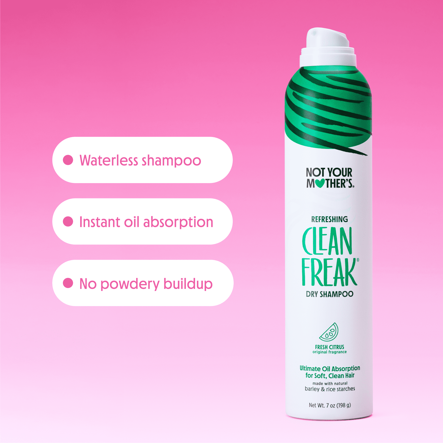 (3 pack) Not Your Mother's Clean Freak Refreshing Dry Shampoo, 7 oz