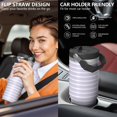 thumbnail image 5 of Modern 30oz Handheld Travel Tumbler with Handle – Double Wall Stainless Steel Insulated Cup, Flip Straw Lid, Leak-Proof & BPA-Free for Hot and Cold Drinks – Durable Coffee & Juice Mug Black, 5 of 7