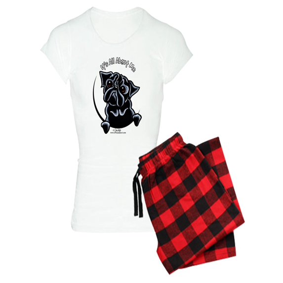 CafePress - Black Pug IAAM - Women's Light Pajamas
