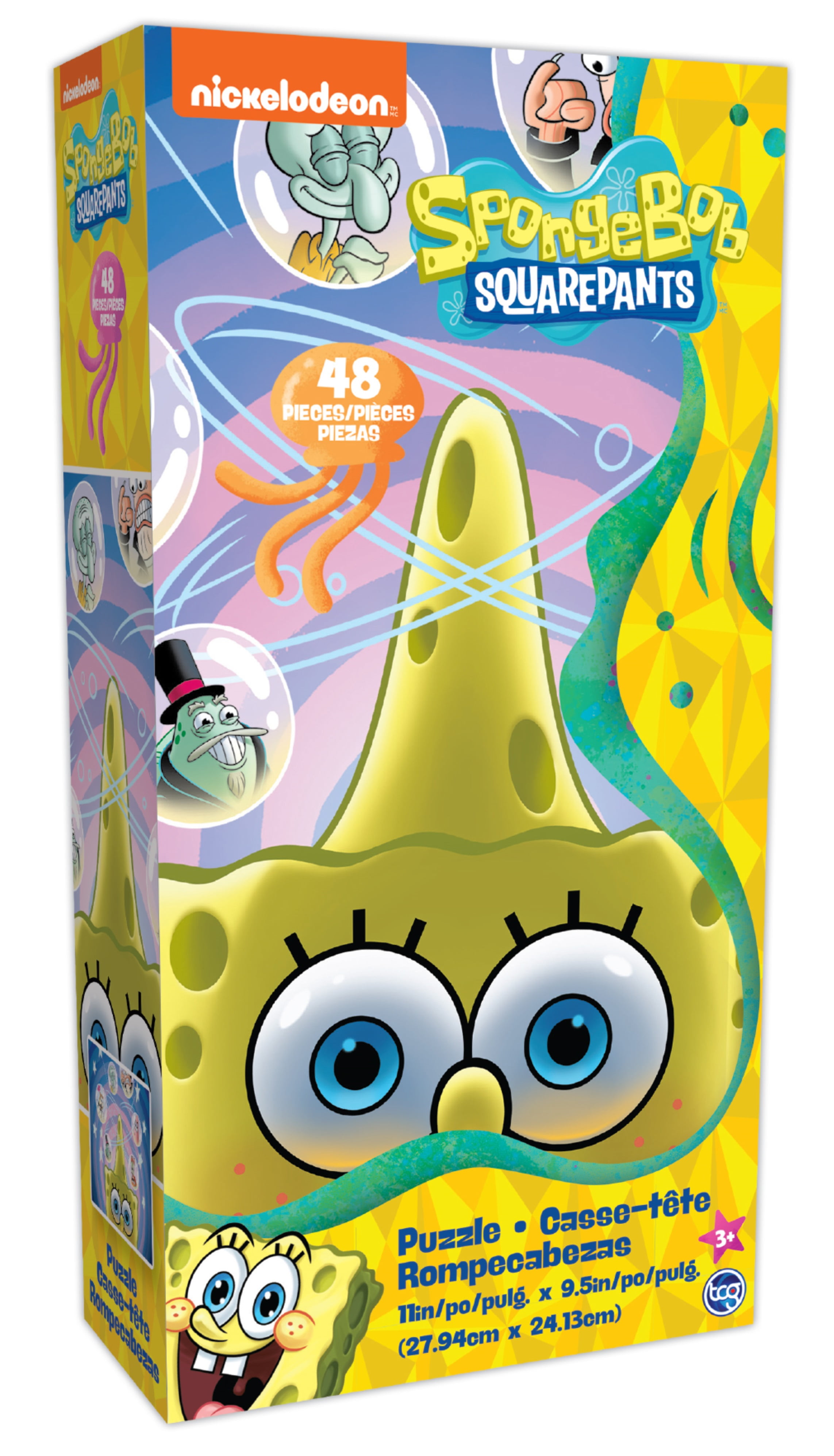 Nickelodeon Spongebob Squarepants Jigsaw Puzzles Assortment, 48pc or 100pc Count, for Child Ages 3+