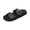 Black, variant on Double Buckle Eva Platform Slides, Women's Comfort Slides With Arch Support, Non-Slip Lightweight Foam Slip-On Flat Beach Sandals With Adjustable Buckle for Vacation & Everyday Wear, Light Brown 7.5