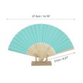 thumbnail image 2 of Unique Bargains 1 Pc Portable DIY 7-Inch Blank Folding Fan for Masquerade Bamboom Paper Light Blue, 2 of 5