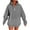 Gray, variant on CQONEPT Women's Hoodies Drawstring 1/4 Zip Dressy Casual Sweatshirts with Pockets Outdoor Trendy Fleece Lined Pullover Brown S