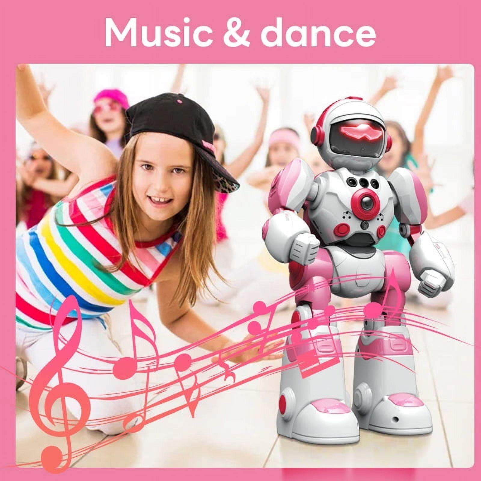 Remote Control Robot Singing Dancing Programmable with Infrared Gesture Gifts for Age 3 -8 Years Red