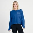 thumbnail image 4 of Women's Fanatics Blue New York Rangers Oversized All Out Effort Long Sleeve Henley T-Shirt, 4 of 5