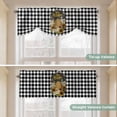 thumbnail image 5 of Tie Up Valance Curtain for Kitchen,Farm Sunflower Daisy Black White Buffalo Rod Pocket Short Curtains Adjustable Tie-Up Shade Valances,Rustic Bee Honeycomb Window Treatment for Bathroom Living Room, 5 of 9