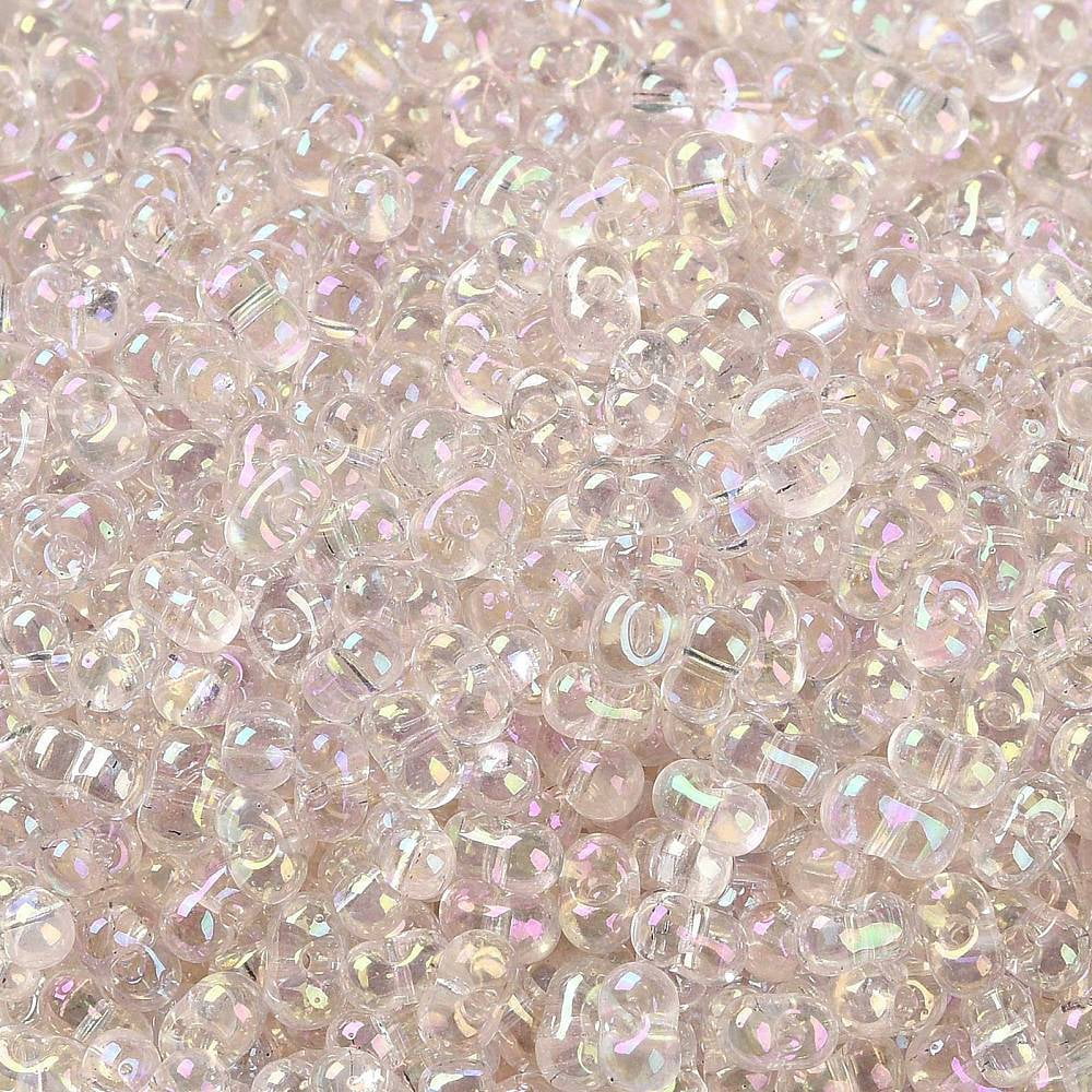 1pound AB color Glass Seed Beads Transparent Colours Rainbow Peanut Lavender Blush 4~4.5x2~2.5x2~2.5mm Hole: 0.8~0.9mm about 10000pcs/pound
