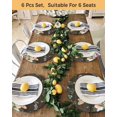 thumbnail image 4 of 13 Inch Round Placemats Set of 6, Easter Non Slip Heat Insulation PP Table Mats, Spring Watercolor Bunny Eggs Flower Leaf Wood Grain Washable Place Mats for Kitchen Dining Party Table Decor, 4 of 7