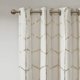 thumbnail image 4 of Raina Total Blackout Metallic Print Grommet Top Window Curtain Panel Thermal Insulated Light Blocking Drape for Bedroom Living Room and Dorm, 50x63, Ivory, 4 of 16