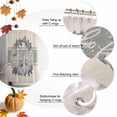 thumbnail image 5 of Shower Curtain 54"W x 78"L Fall Thanksgiving Garland Purple Hydrangea Leaves Pumpkins Retro Linen Fabric Shower Curtains Set with Hooks Bathroom Curtains Machine Washable Bathroom Accessories, 5 of 6