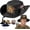 Black, variant on 250 Anniversary USA Bucket Hat 1776-2026 Patriotic Embroidered Wide Brim Sun Hat Vintage Adjustable 250th Anniversary Hat
