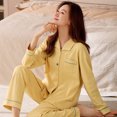 thumbnail image 1 of Pyjamas Printemps et Automne Manches Longues pour Femmes Couleur Unie Coton Pur simple Automne et Hiver Tenue de Maison, 1 of 6