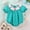 Blue, variant on Baby Girl Outfit Cute Pattern Embroider Short Sleeve Bubble Romper Bodysuit Baby Clothes for Baby 3-6 Months