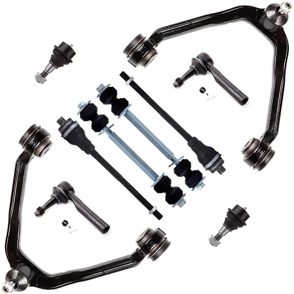 CCIYU Upper Control Arms Lower Ball Joint Front Sway Bar Link Inner Outer Tie Rod End fit for 2000-2006 for GMC Yukon Xl1500 All Models Including Denali 10pcs Suspension Kit