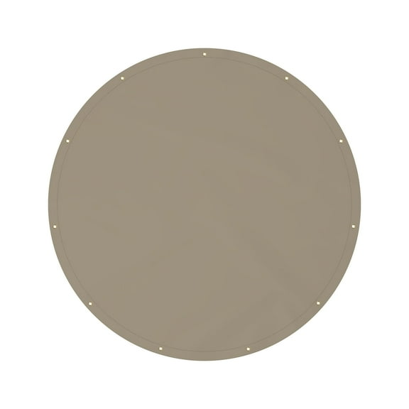 Covers&All Round Tarps, 12 Oz Made of Waterproof Tear and UV-Resistant Fabric, Multipurpose for Pool Patio Garden Equipment Sports Fields (5 Feet, Beige)