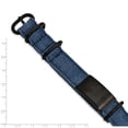 thumbnail image 2 of Stainless Steel Brushed Black IP Blue Jean Fabric Adjustable ID Bracelet, 2 of 7