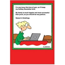 NobleWorks Funny Christmas Greeting Card with 5 x 7 Inch Envelope (1 Card) Merry Christmas Holiday More Successful 5867