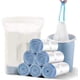thumbnail image 1 of Laklulu Bolsa de basura pequeña, bolsas de basura de 2,6 galones, revestimientos para botes de basura para baño, dormitorio, hogar, cocina, 60 unidades, encogimiento automático, blanco, 1 of 6