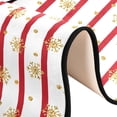 thumbnail image 6 of Dreamtimes Christmas Gold Snowflake Hallway Runner Rug 2'x6' Kitchen Rug with Rubber Backing White Red Stripes Non Slip Entryway Rug Runner Washable Soft Area Rug for Hallway Bedroom Kitchen Decor, 6 of 6