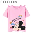 thumbnail image 5 of Nueva camiseta de algodón de manga corta para niños, informal, a la moda, con estampado de dibujos animados de Disney Mickey Mouse, camiseta para niños, 5 of 5