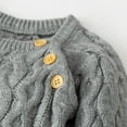 thumbnail image 4 of Odeerbi 2025 Newborn Baby Boy Girl Winter Button Sweater Knitted Jumpsuit Romper Warm Outfits, 4 of 9