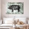 thumbnail image 2 of Elephant Stock Fresh Pork Wall Sign Wall Art - Horizontal Canvas Wall Art - Living Room Wall Decor - Wall Signs Canvas - Black And White Decor - 48" x 32", 2 of 8