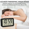 thumbnail image 5 of Bluetooth Sync Time Digital Alarm Clocks Bell with Temperature Humidity Display, Timer, Night Light Function Dual Alarm Decor LED Electronic Date Memorial Day Wall Mountable 9.73x1.73x5.83inch, 5 of 7