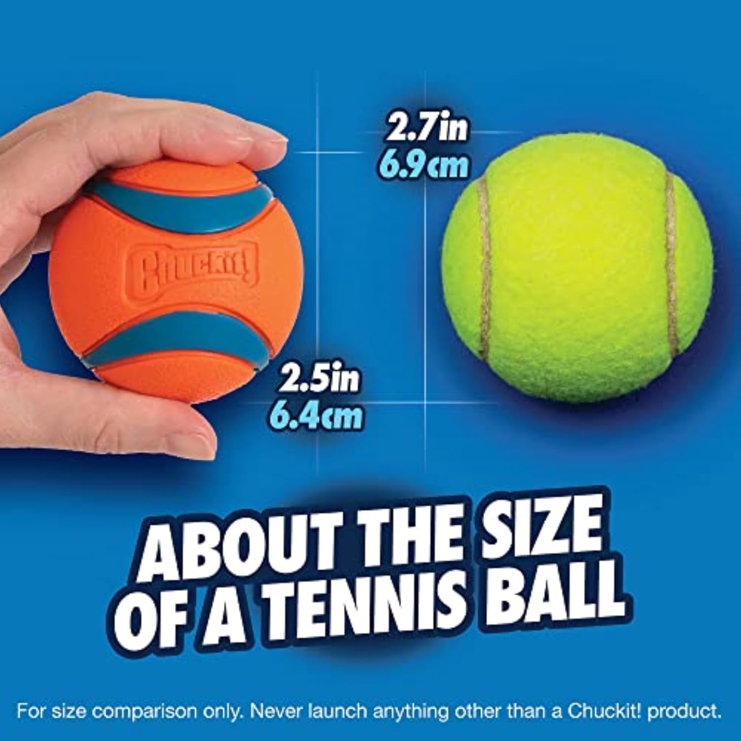 Chuckit! Ultra Ball Rubber Fetch Dog Toy with Carry and Clean Bucket, Includes 8 Medium (2.5") Ultra Balls, for Dogs 20-60 lb