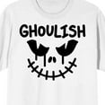 thumbnail image 2 of Halloween Ghoulish Monster Face Men's White Graphic Tee - 4XLB, 2 of 4