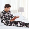 thumbnail image 6 of Lsque Cute Poodle Dog Pattern Long Sleeve Pajama Set for Men - Soft 2-Piece Sleepwear and Loungewear Set with Pockets, Comfy Nightwear-XX-Large, 6 of 7