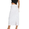 thumbnail image 5 of Inleife Women Summer Fashion Skirt High Waist Button Zipper Pockets Skirts White M, 5 of 7