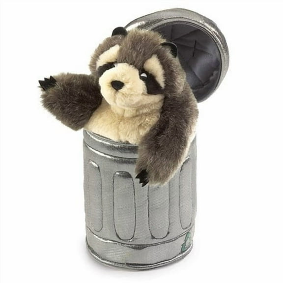 Folkmanis Puppets Raccoon Trashcan Puppet