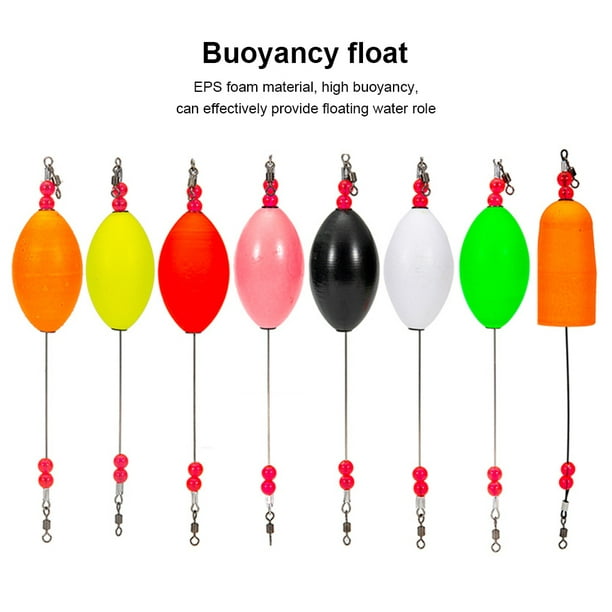 Waterproof Drifting Fishing Rod Foam Lightweight Glowing can effectively  Drifts Long Throw Buoy Popping Cork Marker Bobbers for Freshwater Yellow 