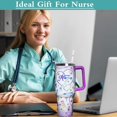 thumbnail image 6 of 40 oz Tumbler School Nurse Gifts for Women with Handle Gifts for Nurses Double Insulated Stainless Steel Travel Coffee Mug with Lid and Straw, 6 of 6