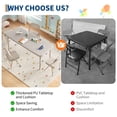 thumbnail image 5 of 5-Piece Kids Folding Table & Chairs Set – Toddler Activity Set with PU Leather Top, Foldable Design for Daycare, Classroom & Home (No Assembly Needed), 5 of 9