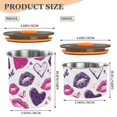 thumbnail image 3 of Purple Lips Heart Airtight Coffee Bean Canister 30oz Food Storage Containers with Lids For Gournd, Tea, Sugar, Flour, Rice, Cereal, Candy Cookie Jar, 3 of 8