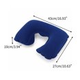 thumbnail image 3 of Unique Bargains 1 Set Inflatable Travel Pillow with Eye Mask Earplugs Comfortable Travel Neck Pillow Blue, 3 of 5