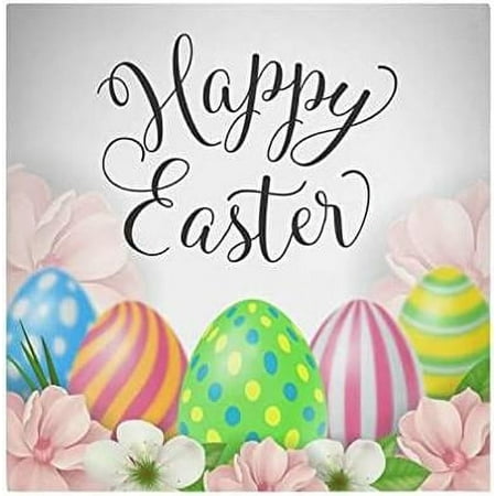 

Hyjoy 20*20in Easter Eggs Cloth Napkins Set of 4 Oversized Washable Reusable Polyester Dinner Table Napkins for Family Restaurant Party Decor