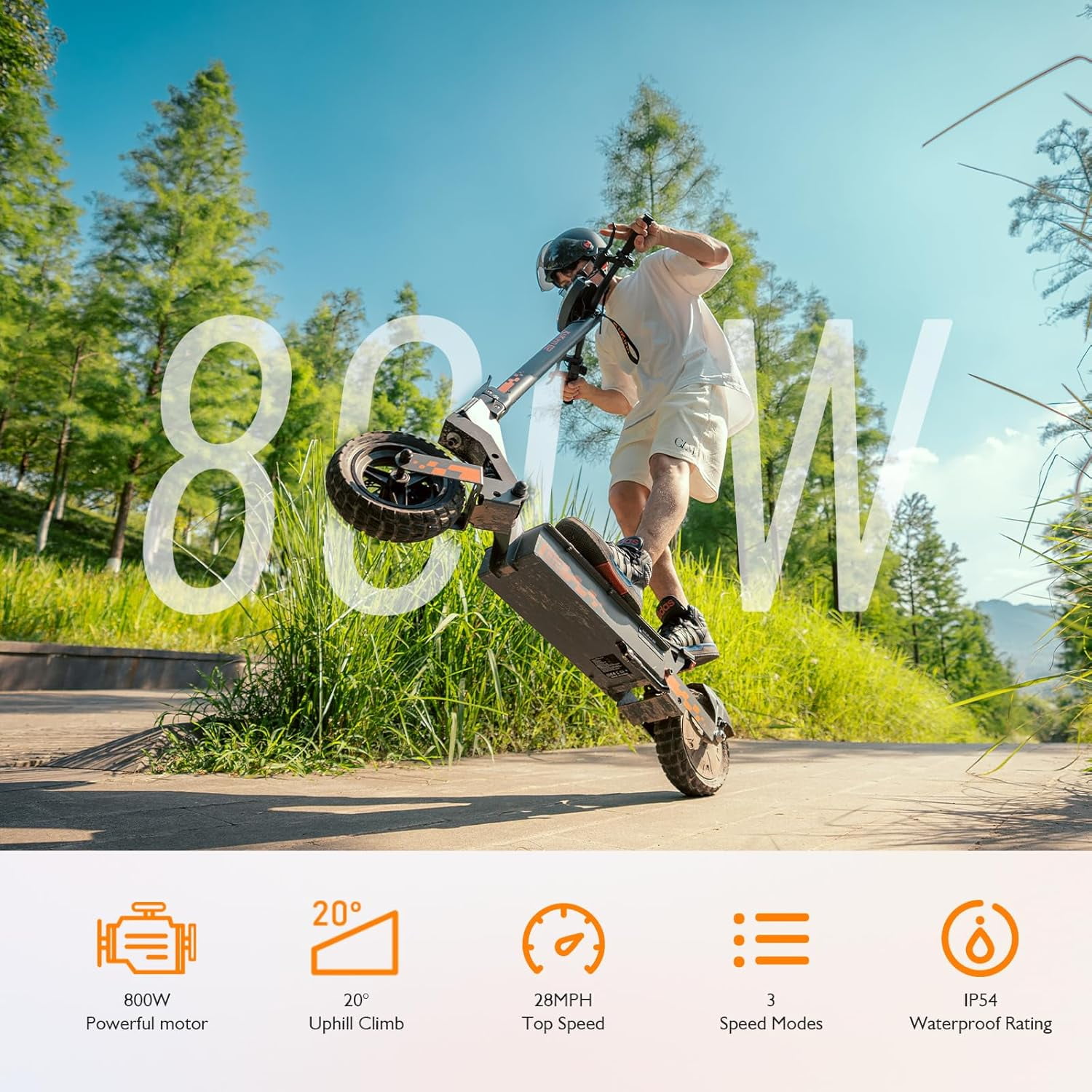 KUKIRIN G2 Electric Scooter for Adults | 720WH Power | 800W Motor | 48V 15Ah Battery, 10" Off-Road Tires, Advanced Foldable Commuting Electric Scooter with Dual Disk Brakes