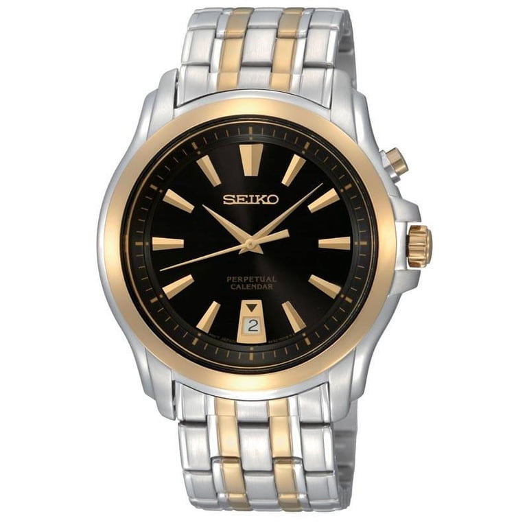 Seiko Gold and Silver Watch with Black Dial SRPK22 – Seiko USA main image 3