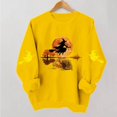 thumbnail image 2 of LUVDA Women's Halloween Witch Print Sweatshirt Oversized Crewneck Long Sleeve Fall Winter Party Top, 2 of 5