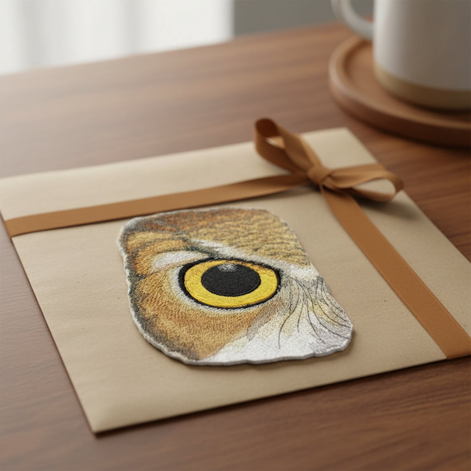 Custom and Unique Eye of Owl Embroidered Iron on/Sew Patch [6.87"4.63"]