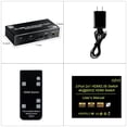 thumbnail image 5 of Zecamin HDMI Switch Audio Extractor System, HDMI Switch Splitter 2 Inputs 1 Output with Remote 4K@60hz, 2-Port HDMI2.0b Switcher Box with Optical Toslink SPDIF+Coaxial+Analog RCA Stereo Audio Out, 5 of 7