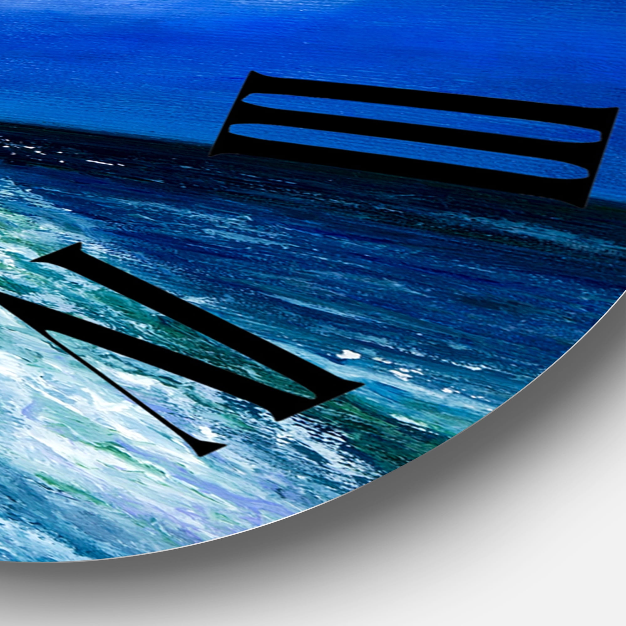 Designart 1 in Quartz Coastal Wall Clock