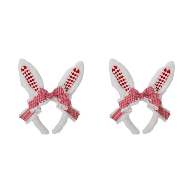 maskred Cerceau de Cheveux Confortable pour les Filles Aiment Porter à la Mode et Confortable Rouge Mignon + Blanc 2Set