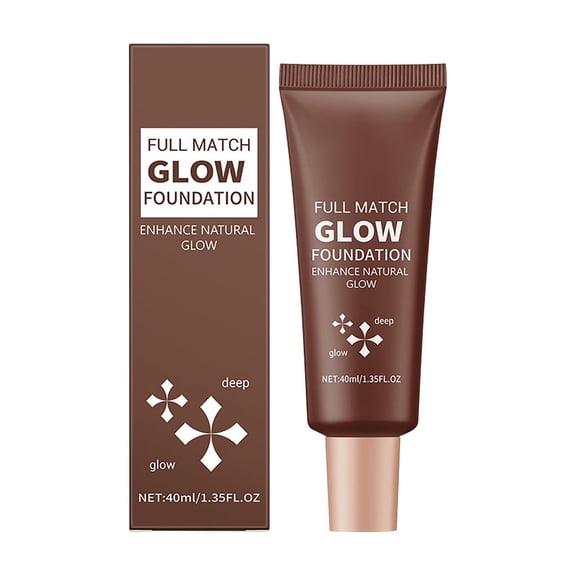 Full Match Glow Liquid Foundation - Hydrating, Long-Lasting Highlighter for Face & Body with Sheer to Light Buildable Coverage and Radiant, Sun-Kissed Look