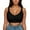 Black, variant on Wireless Bras for Women V Neck Full Coverage Adjustable Strap Workout Yoga Sports Bralettes Everyday Bra