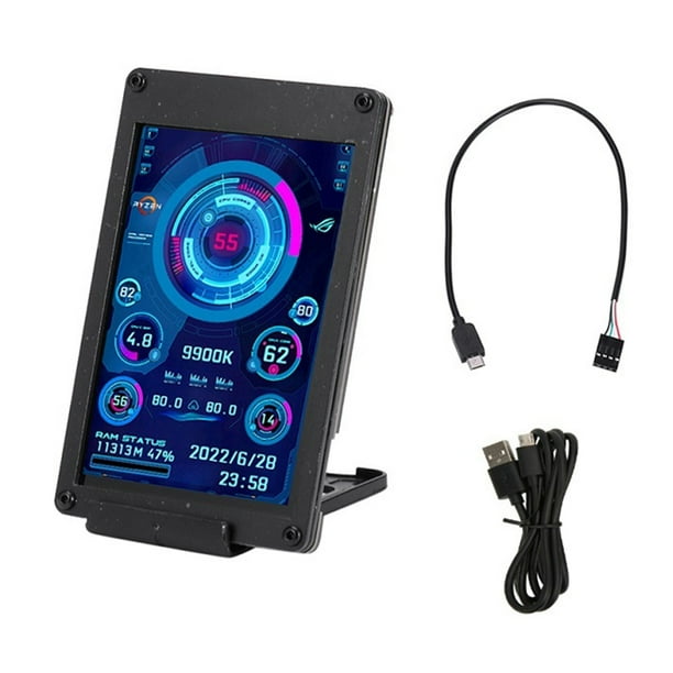 3.5 Inch Computer Monitor for Mini ITX Case IPS Secondary Screen CPU GPU RAM HDD Monitoring USB